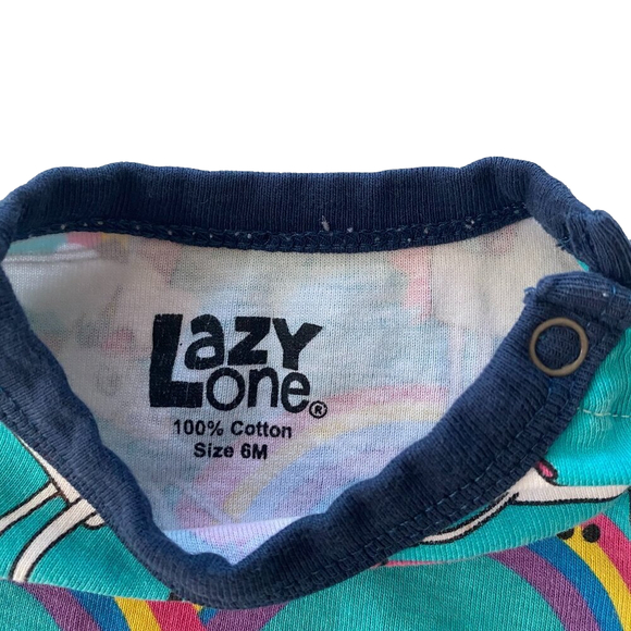 LAZY ONE UNICORN ONESIE sz 6m - Picture 4 of 4